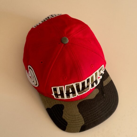 Atlanta Hawks NBA Cap hat strapback Pro Standard Leather Camo Vintage RARE - Picture 4 of 10